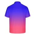 thumbnail image 5 of AHTJRT Men's Classic Fit Lapel Collar Shirt Gradient Short Sleeve Business and Casual Fashion Top Multicolor M, 5 of 5