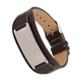 thumbnail image 5 of fenteer Leather Cuff Bracelet Handmade Stainless Steel Clasp for Husband Grandpa Men brown, 5 of 7