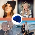 thumbnail image 5 of Paquete de 2 gorros de invierno para mujer, gorro de punto elástico, cálido y acogedor, plegable, 5 of 5