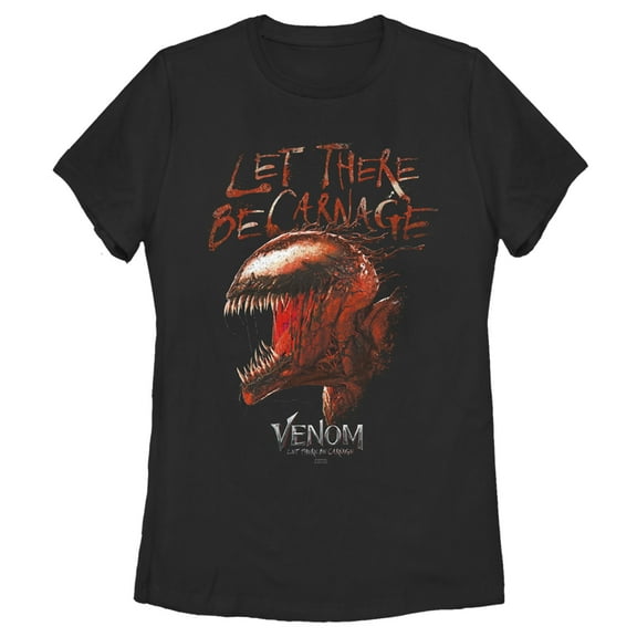 Women's Marvel Venom: Let There be Carnage Red Graphic Tee Black Large