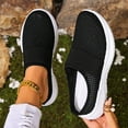 thumbnail image 4 of Slip On Shoes Women,Orthopedic Shoes for Women Orthopedic Slippers for Women Summer Spring Breathable Mesh Backless Slip-on Mule Shoes with Arch Support Soft Soles Casual Outdoor Slippers,Black,6, 4 of 5