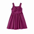 thumbnail image 1 of FLORY Vestido con Moño para Niña | Vestido casual para Niña | 0152, Magenta, M, 1 of 5