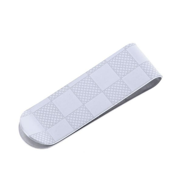 Clips para Efectivo Acero Inoxidable Aleación Ligera Con Clip Libros A Cuadros Viajes Negocios