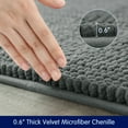 thumbnail image 6 of Subrtex Chenille Bathroom Rugs，Extra Soft and Non Slip Bath Mats Runner，Thick Rubber Backing Washable Shower Bathtub Rugs & Home Decor Accessories (Gray,24"*60"), 6 of 9