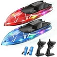 thumbnail image 1 of Bote TOLLCY con control remoto, paquete de 2 unidades con luces LED para niños, 1 of 6
