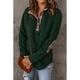 thumbnail image 3 of Sudadera para Mujer con Estampado Acolchado De Moda, Ligera, Manga Larga, Color Liso, Informal, Top Verde XL, 3 of 6