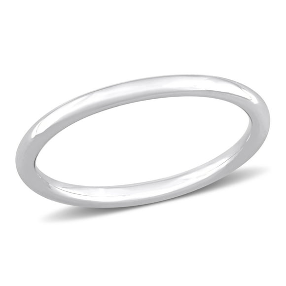Ladies Wedding band in 10k White Gold