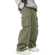 thumbnail image 2 of Pantalones cargo deportivos casuales de longitud completa para hombre, con bolsillo y cordón, color sólido, cintura elástica, 2 of 6
