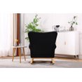 thumbnail image 4 of Rocking Chair Nursery, Velvet Upholstered Glider Rocker with Button Tufted Thick Backrest, Comfy Reading Chair Modern Rocking Accent Chairs Glider Recliner for Living Room, Nursery, Bedroom, Black, 4 of 9