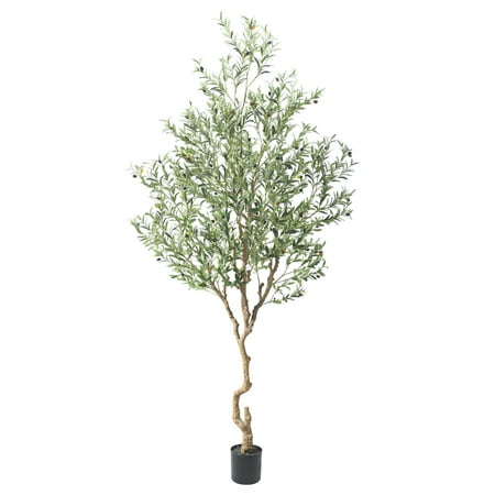 Condition photo showing New/Like New for nafresh 9ft large and fuller style artificial olive tree  realistic faux olive plant for indoor décor