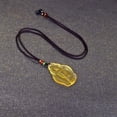 thumbnail image 3 of Citrine Buddha Necklace,Glazed Amulet Tara Buddha Hand-Carved Guanyin Jade Crystal Amulet Necklace(Chain 65cm), 3 of 4