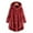 Dirty Red, variant on ELABCH Womens 2024 Winter Hooded Cardigans Button Up Fleece Coat, Plus Size Flannel Women's Fleece Jackets Coats, Winter Warm Button Plush Long Coat Fuzzy Jackets Outerwear with Pockets