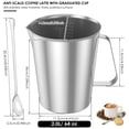 thumbnail image 2 of Ihvewuo Stainless Steel Measuring Cup Metal Measuring Cup with Handle and Pour Lip (2Marking Including ML/Ounce Scale) Include a Stirring Spoon 64 Ounces (8Cup 2000 ML), 2 of 11