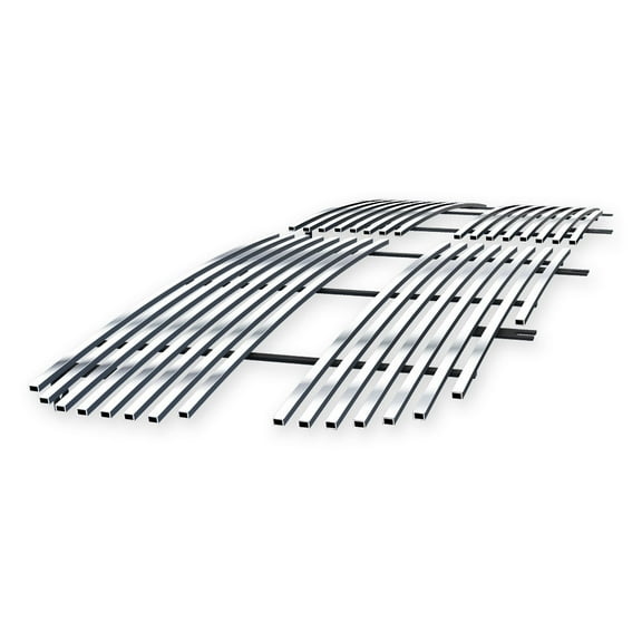 APS Premium Stainless Steel Chrome 8x6 Billet Grille Insert Compatible with Dodge Ram 2002-2005 Main Upper N19-S47358D