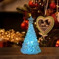 thumbnail image 4 of Color Changing LED Christmas Tree Night Light - 8 Inch Lighted Tabletop Decor with Glitter Acrylic Figurine, Battery Operated Mini Xmas Tree for Home, Bedroom, Holiday Party Decorations, 4 of 7
