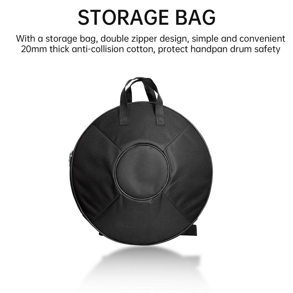 Flylapdo Handpan Drum, Handpan Drums for Adults, 18-Inch 9-Notes G Minor Kurd Handpan, Handpan Instrument with Soft Handpan Bag, 2 Handpan Mallets, Handpan Stand and Dust-Free Cloth (Blue)