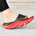 thumbnail image 4 of Womens Mens Recovery Slides with Comfortable Plantar Fasciitis Arch Support ,Unisex Orthotic Walking Thick Cushion Sport Sandals Reduces Stress on Feet Blackred W7/M5, 4 of 5