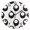 Black, variant on Black Egg Pattern Wall Clock 10in Round Artistic Oil Painting Home Decor Desk Table Clock