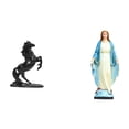 thumbnail image 1 of Grácil Estatua De Dama Ecuestre, Adorno, Figura Escultórica Para Dormitorio, Oficina, Mesa, Paisaje, Decoración Religiosa Católica, Jesús, 1 of 8