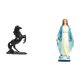 thumbnail image 1 of Grácil estatua de dama ecuestre, adorno, figura escultórica para dormitorio, oficina, mesa, paisaje, decoración religiosa católica, Jesús, 1 of 8