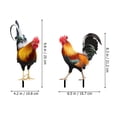 thumbnail image 2 of PTOOTP Garden Stakes Rooster Multi 2Pcs 6.6X8.3In, 2 of 8