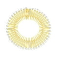 thumbnail image 1 of Full Circular Tooth Interlocking Stretch Rhinestone Stretch Comb Flexible Crystal Circle Combs Hairband Holder Head Band Banquet Hairstyling Yellow, 1 of 6