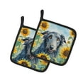 thumbnail image 2 of Carolines Treasures 7.5 x 7.5 in. Unisex Scottish Deerhound in Sunflowers Pair of Pot Holder, 2 of 2