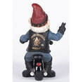 thumbnail image 5 of 9.25" Biker Gnome Giving a Peace Sign Garden Statue, 5 of 6
