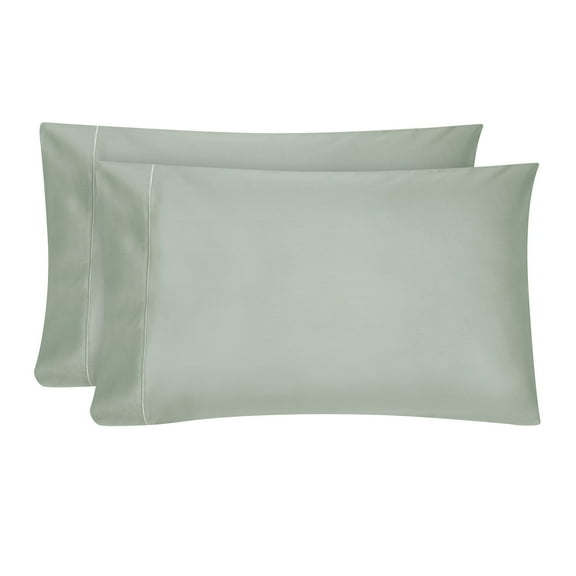Hotel Style 600 Thread Count Green Egyptian Cotton Adult Pillow Cases, Queen (2 Count)