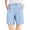 Light Blue, variant on RYRJJ Cotton Linen Shorts for Women Elastic High Waisted Casual Loose Bermuda Shorts Summer Knee Length Work Short Pants with Pockets(Green,M)