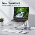 thumbnail image 2 of Laptop Stand for Desk: Ergonomic Computer Riser Compatible with MacBook Air, Pro, Dell, HP and All 10-16" Laptops, Metal Holder Office Desk Accessories, 2 of 5