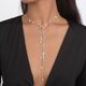 thumbnail image 1 of Collar de cadena con garras de estilo europeo y americano con borlas de diamantes de imitación, cadena de cuello de lujo ligera, collar elegante personalizado para cenas y fiestas, 1 of 6