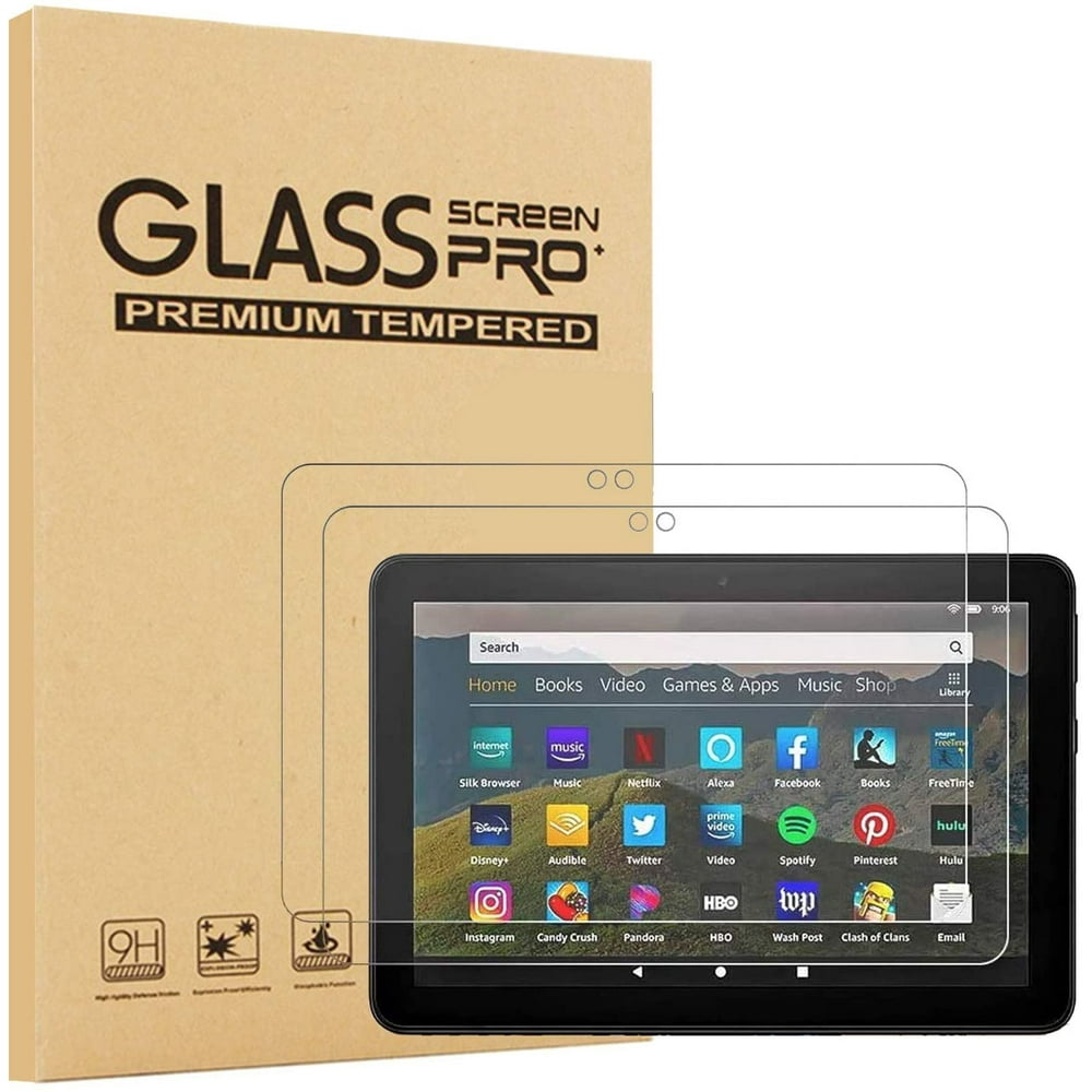 [2Pack] EpicGadget Glass Screen Protector for Amazon Fire HD 8 / Fire