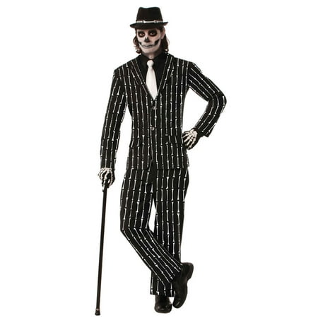 Morris Costumes Adult Mens Suits Bone Pin Stripe Costume Standard, Style