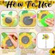 thumbnail image 3 of 6PCS Diamond Painting Suncatcher Wind Chime Sunflower Diamond Painting Kits 5D Double Sided Hanging Ornaments with Crystal Pendant for Adults Kids Home Garden Window Decoration, 3 of 6
