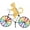 Multicolor, variant on 3D Cat Dog Riding Bike Windmill,Innovative Cartoon Shape Windmill,Yard Art Decoration Garden Ornament Wind Spinner,Black Cat