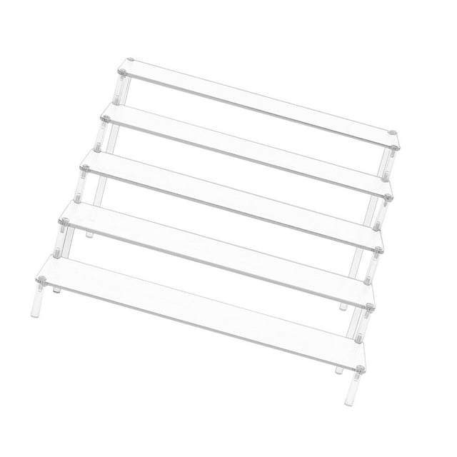 facefd Clear Acrylic Display Riser Stand Perfume Cosmetics Holder for Decoration 39.5x41.5cx25cm