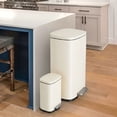 thumbnail image 3 of LAZY BUDDY 13.2 & 1.3 Gallon Kitchen Trash Can Combo, Stainless Steel Step Garbage Bin with Lid, Rectangular, 3 of 9