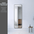 thumbnail image 3 of Espejo de Cuerpo Completo 120x35 cm con Luz LED - De Piso con Soporte o Pared, 3 Tonos de Luz y Control Touch, 3 of 7