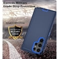 thumbnail image 5 of Entronix 3-in-1 Heavy Duty Case Compatible with Galaxy S25 Ultra with Screen Protector, Navy Blue, 5 of 8
