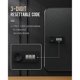 thumbnail image 3 of Key Cabinet with Combination Lock Wall-Mounted Key Storage Box with Resettable Combination Black Digital Security Box, 3 of 5
