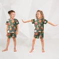 thumbnail image 5 of Beard Green Elf Pattern Summer Pajama Set Soft Cotton Short Sleeve Sleepwear 2PCS Pajama Sets Breathable Lounge Set Size 14Y, 5 of 7