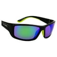 thumbnail image 6 of Sea Striker Rum Runner Beach Boating Fishing Polarized Sunglasses Men Women Black Frame w/Green Mirror Lens, 6 of 7