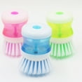 thumbnail image 3 of PEACNNG Kitchen Dishwashing Brush Dish Scrub Brush Dish Scrubber Bubble Up Brushes with Soap Dispenser for Vegetable Utensils Cleaning, 3 of 5