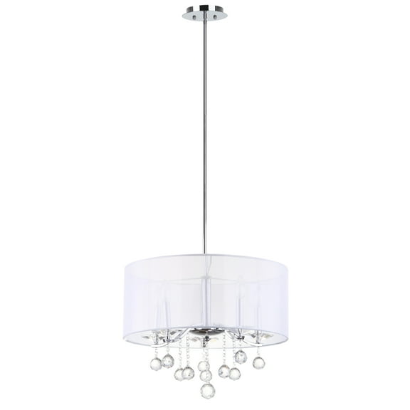 Safavieh Etude 5 Light Beaded 20 in. Dia. Adjustable Pendant, Chrome