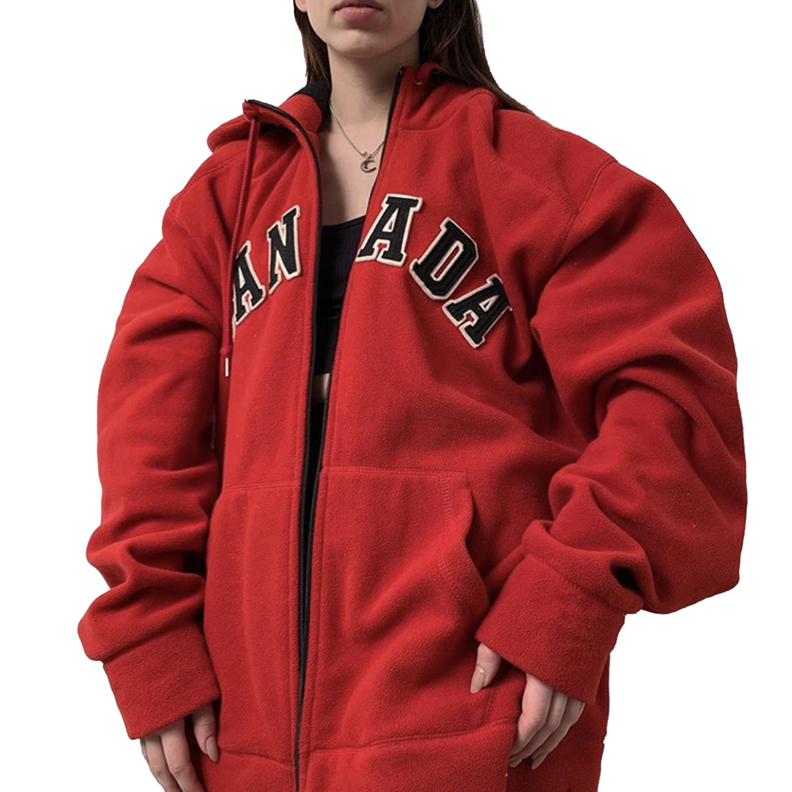 red zip up hoodie walmart