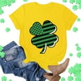 thumbnail image 7 of Baqcunre T Shirts for Women,Casual St. Patrick's Day Print Top Short Sleeve Round Neck T-shirt Top,St. Patrick's Day Shirts for Women Womens Tops,Graphic Tees for Women Yellow S-XXL, 7 of 7