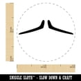 thumbnail image 2 of Pencil Mustache Moustache Silhouette Self-Inking Rubber Stamp Ink Stamper - Orange Ink - Mini 1/2 Inch, 2 of 7