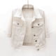 thumbnail image 4 of Chaqueta vaquera para mujer, abrigo corto para primavera y otoño, chaquetas vaqueras rosas, Tops informales, prendas de vestir exteriores para mujer, 4 of 5