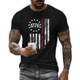 thumbnail image 2 of America 250 Years T Shirts for Men 1776-2026 American Flag Print Short Sleeve Crew Neck Tshirt Moisture Wicking Relaxed Fit Comfy Workout T Shirts, Black, #01 Black, 2 of 5